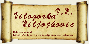 Vilogorka Miljojković vizit kartica